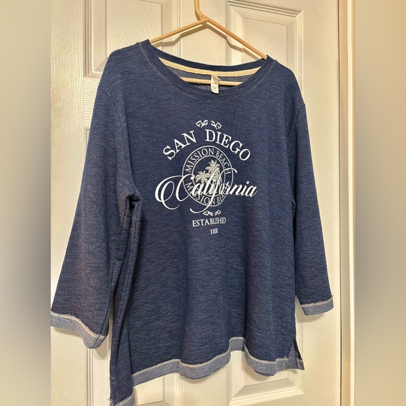 Tops - Blue San Diego California Sweatshirt-XXL